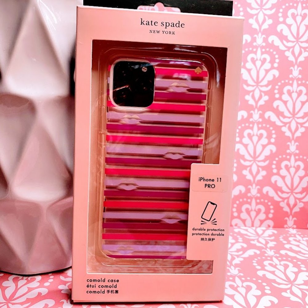 Kate Spade Iphone 11 Pro Clear Case Lips & Stripes
